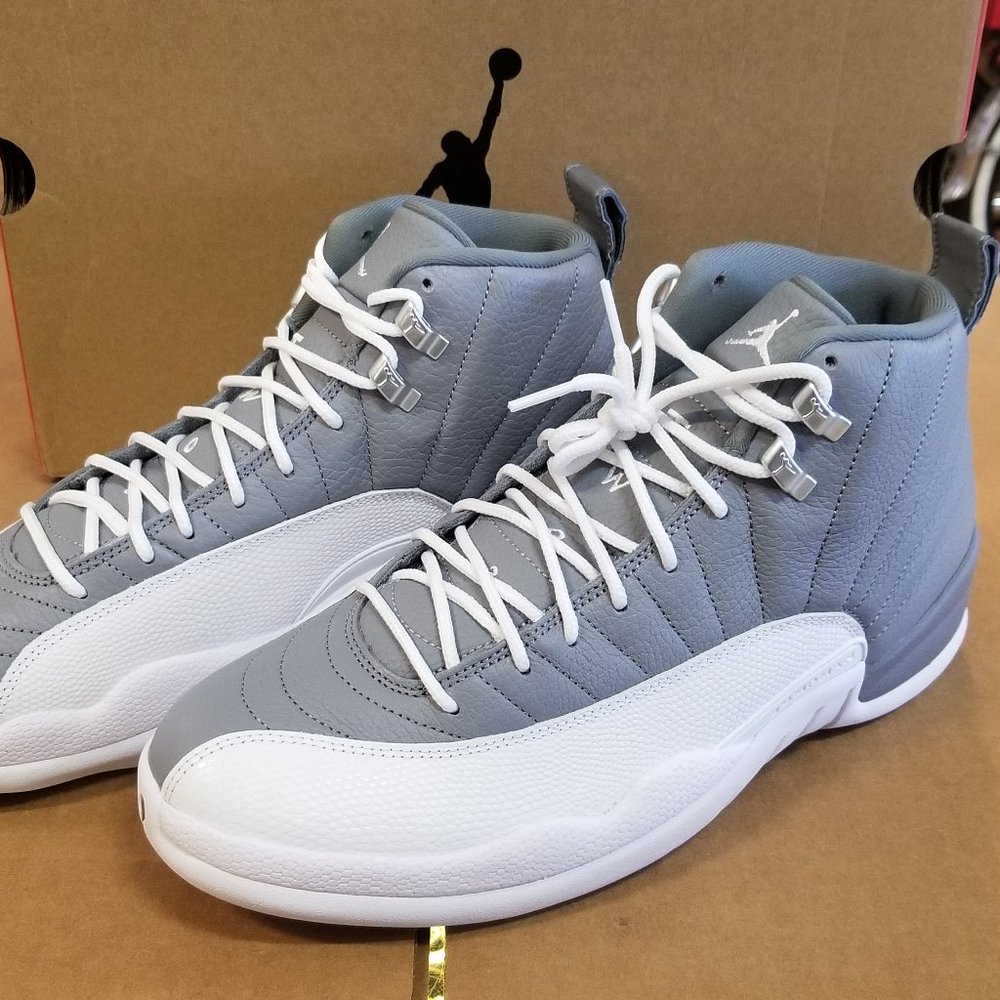 Nike Air Jordan 12 Retro Stealth White / Cool Grey Size 12 Sneakers Shoes CT8015
